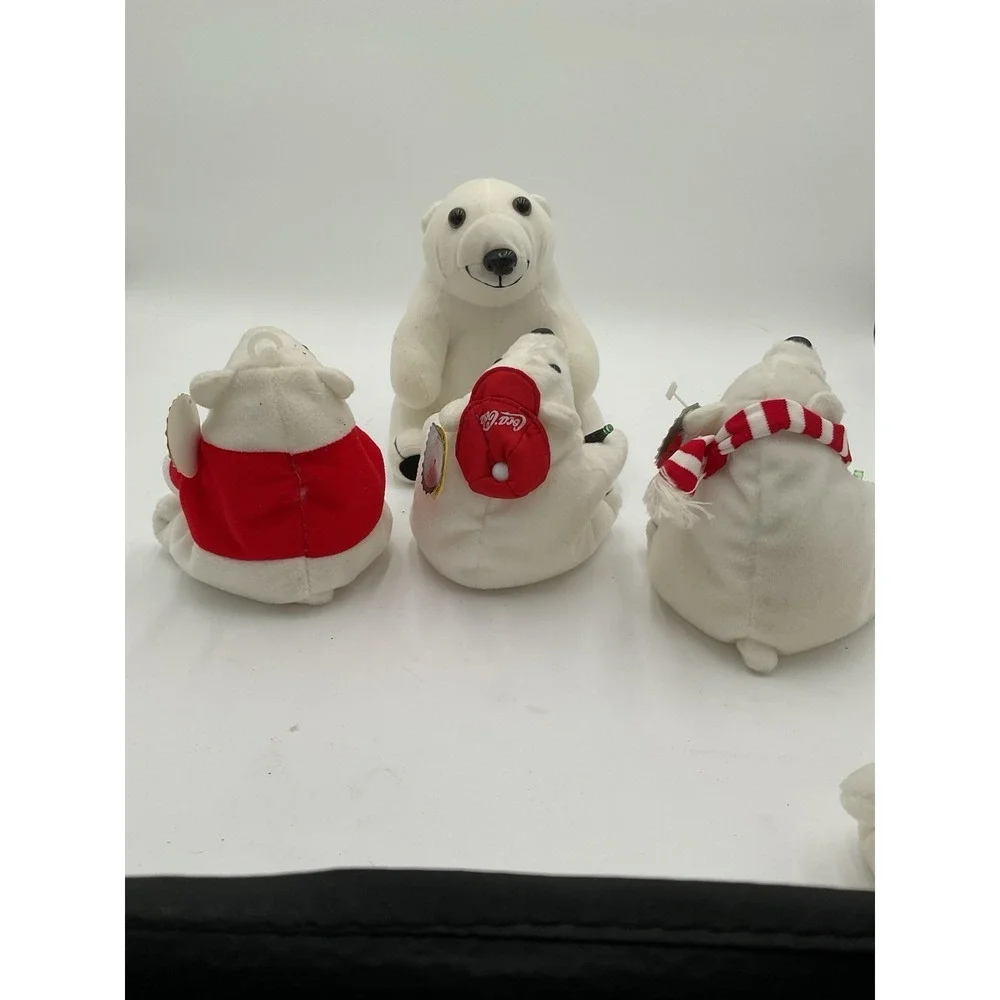 Coca-Cola Polar Bear Bean Bag Plush Lot of 5 1997 w/ Tags Coke Collectibles